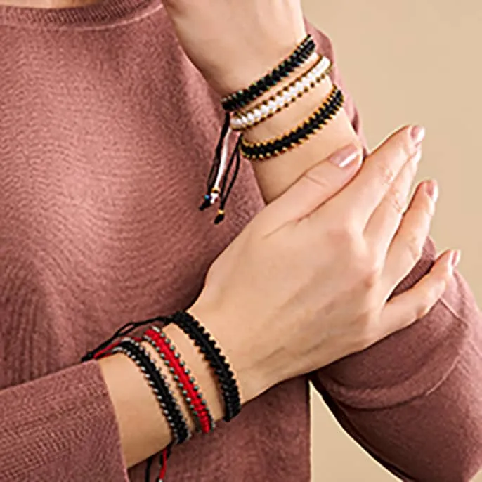 Unicorn Silver x Black | Friendship DOT Bracelet