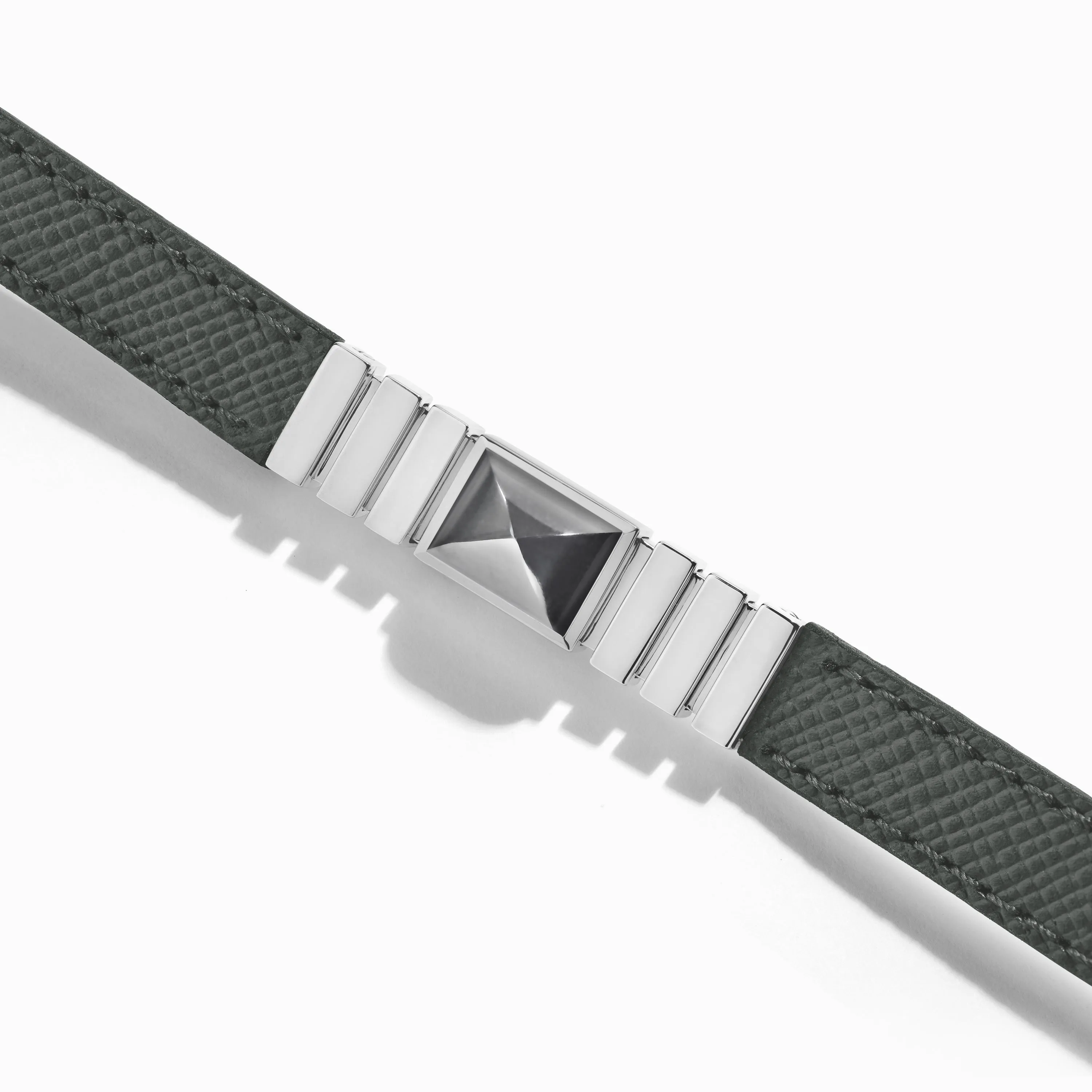 UNII Gold Leather Strap Bracelet