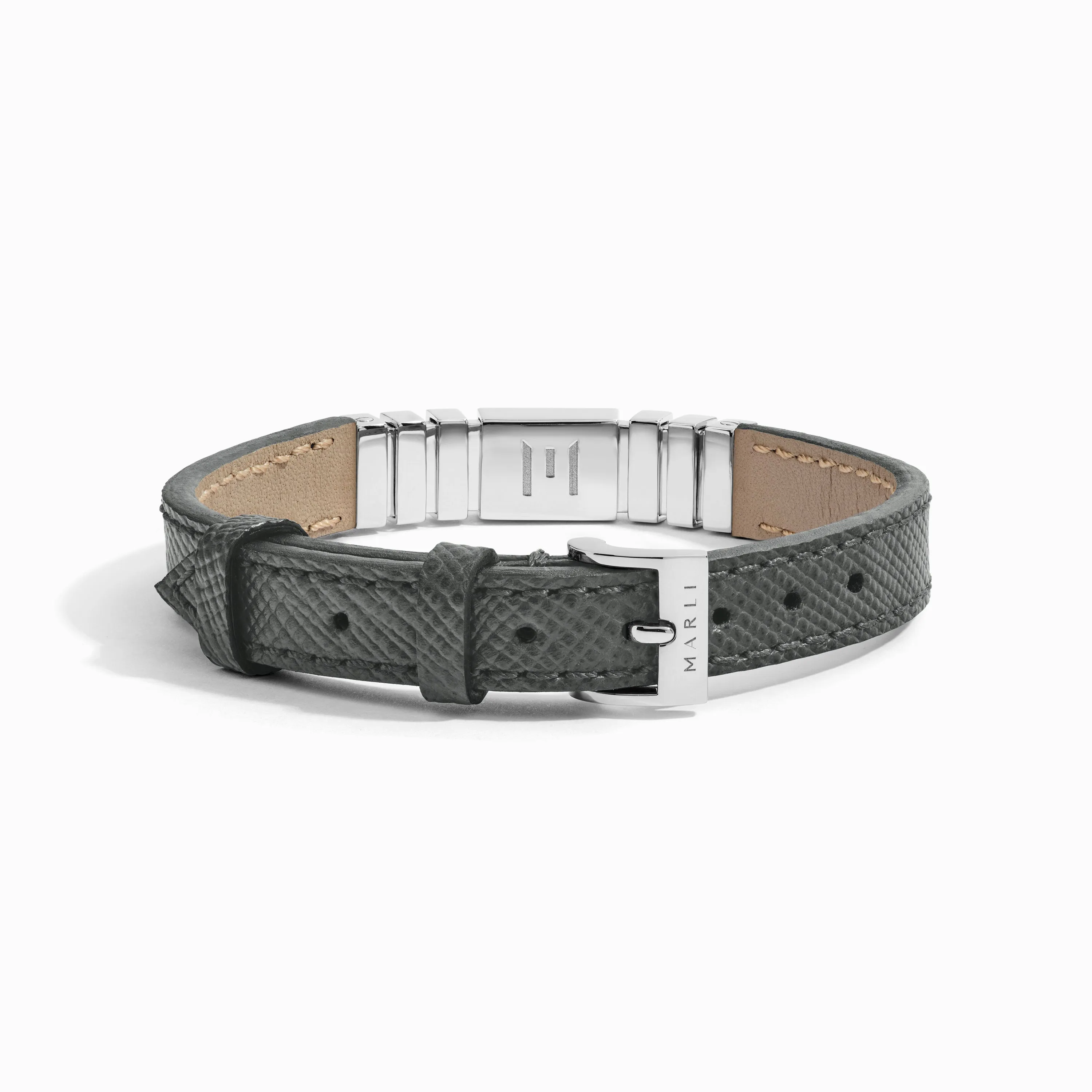 UNII Gold Leather Strap Bracelet