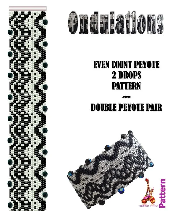 Vertical Peyote Pattern - Bracelet ONDULATIONS