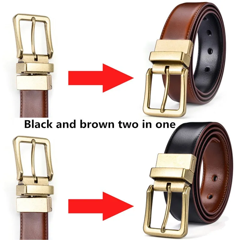 Vintage Reversible Leather Belt