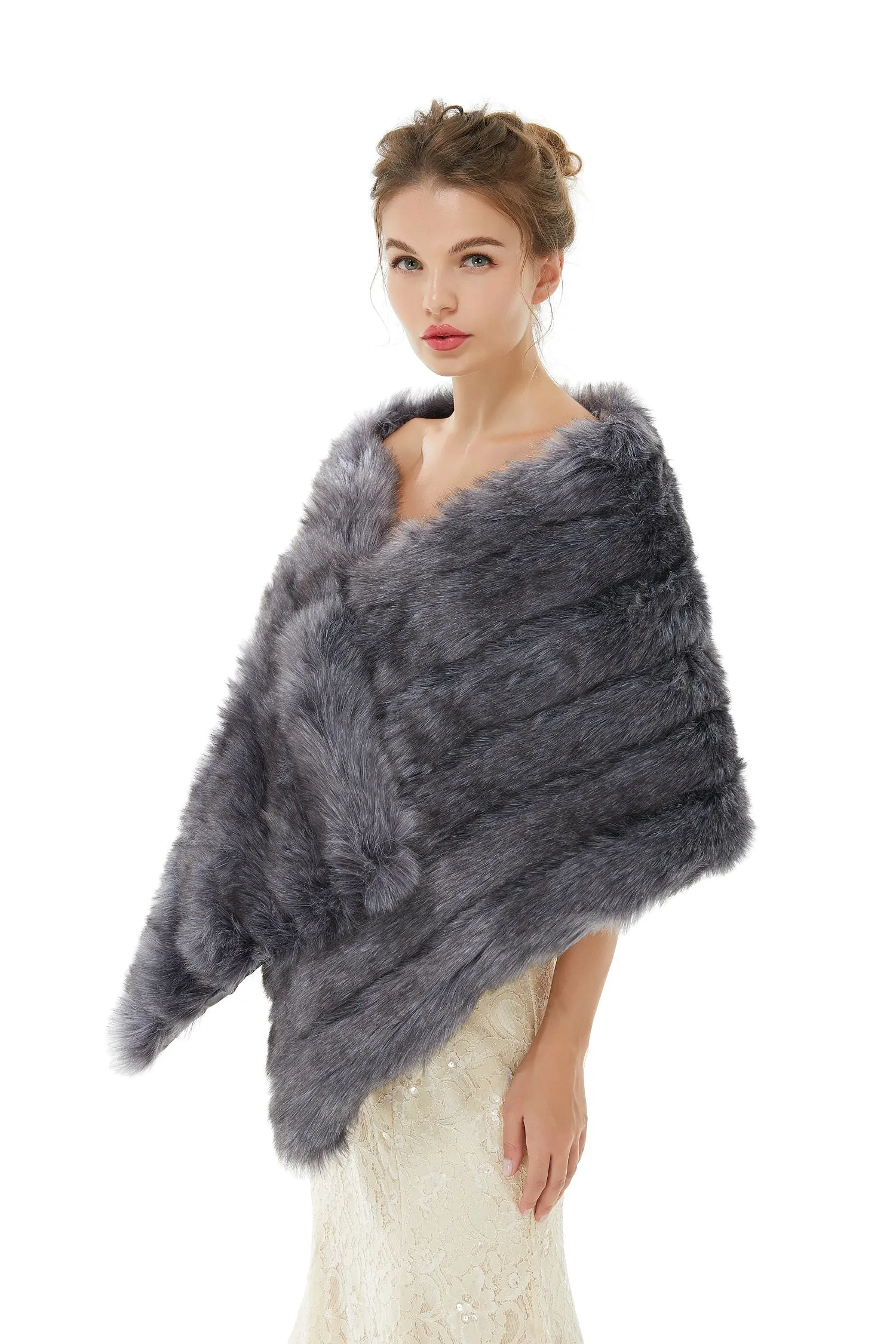 Wedding Faux Fur Wrap Winter Shawl Scarves