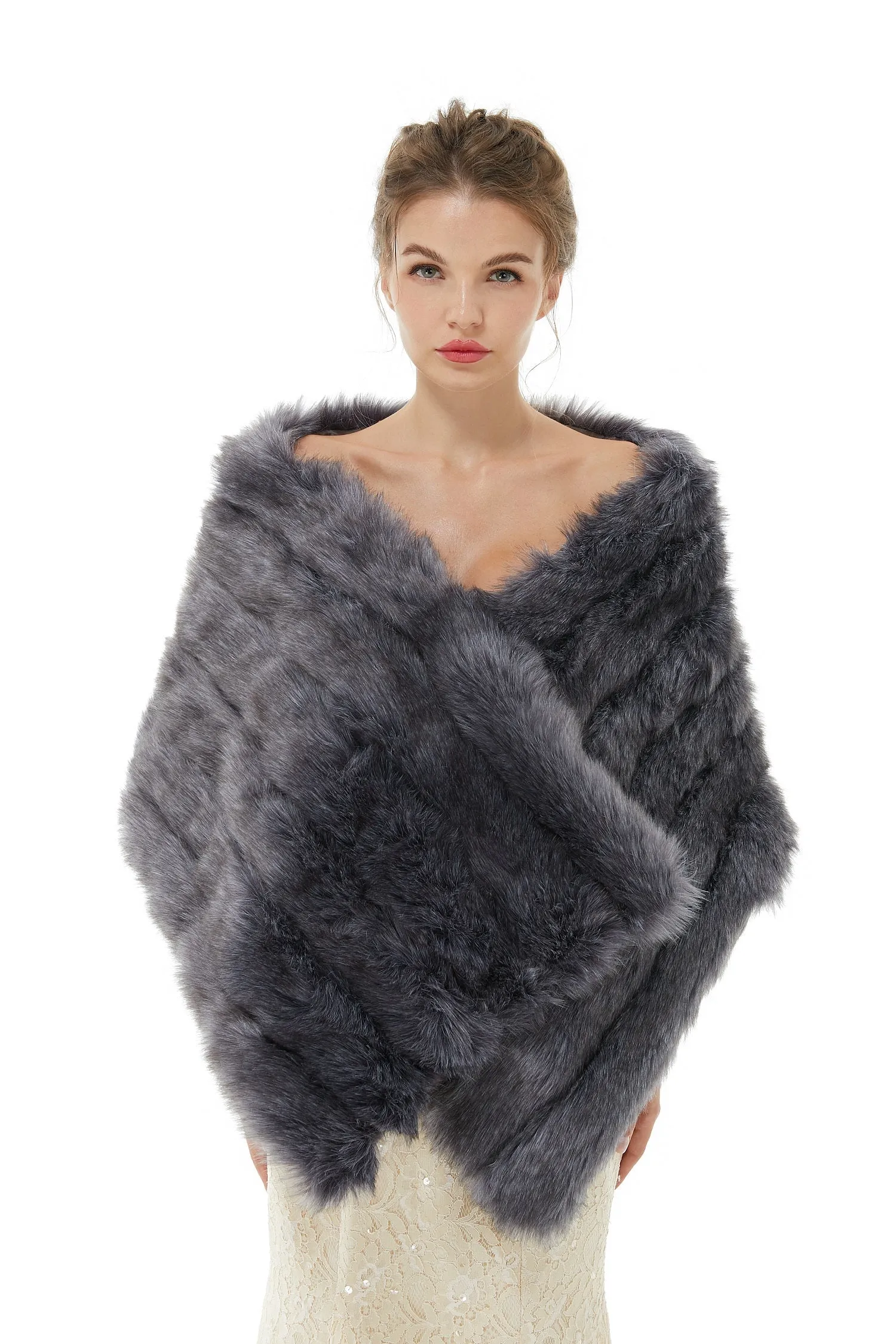 Wedding Faux Fur Wrap Winter Shawl Scarves