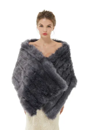 Wedding Faux Fur Wrap Winter Shawl Scarves
