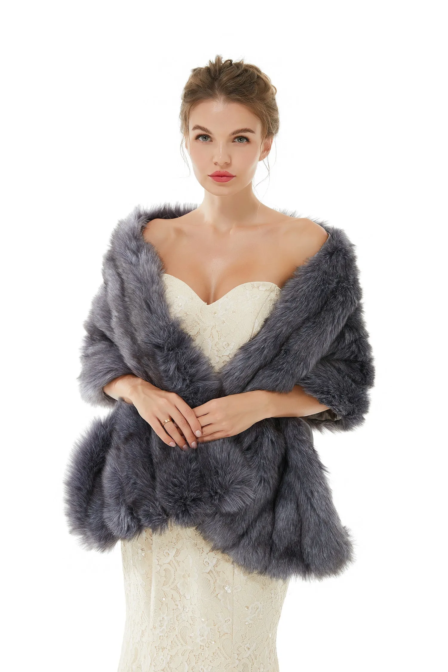 Wedding Faux Fur Wrap Winter Shawl Scarves