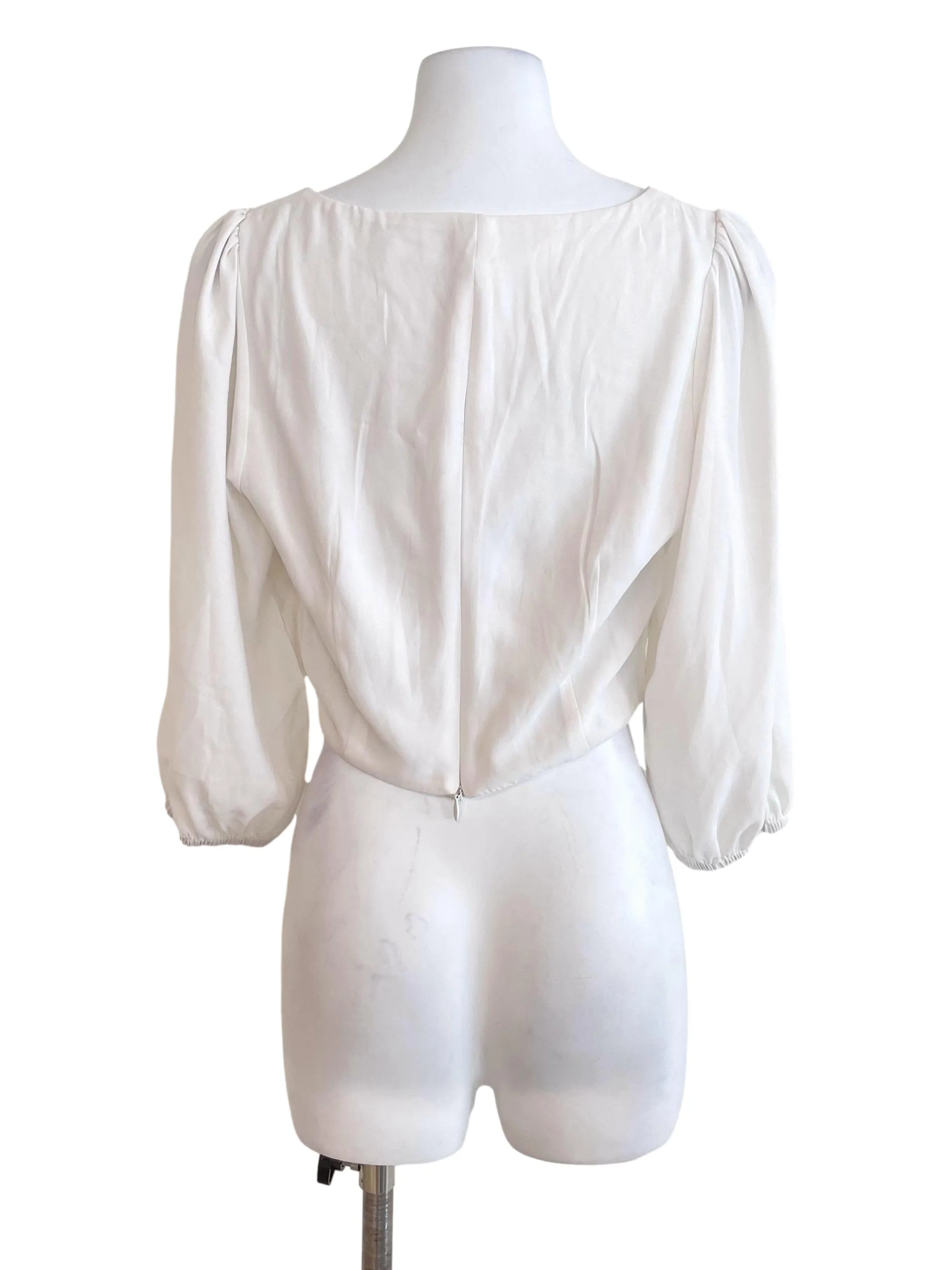 White Ruched Blouse
