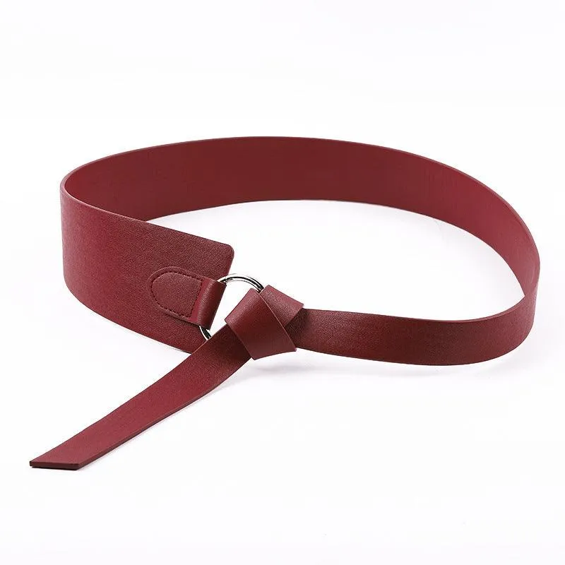Wide PU Leather Corset Belt