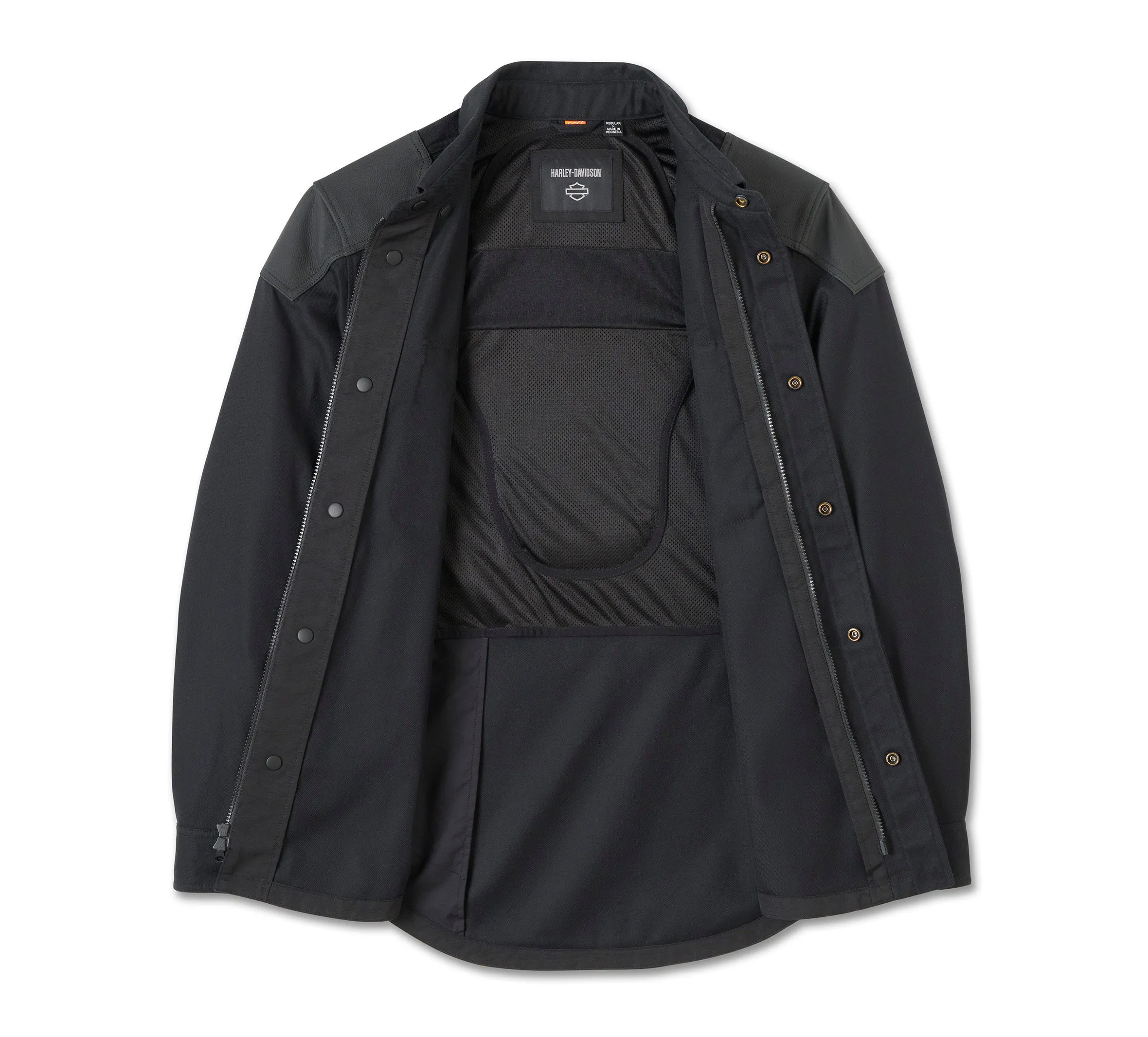 Willie G Skull Graphic Operative 2.0 Riding Shirt Jacket - Harley Black