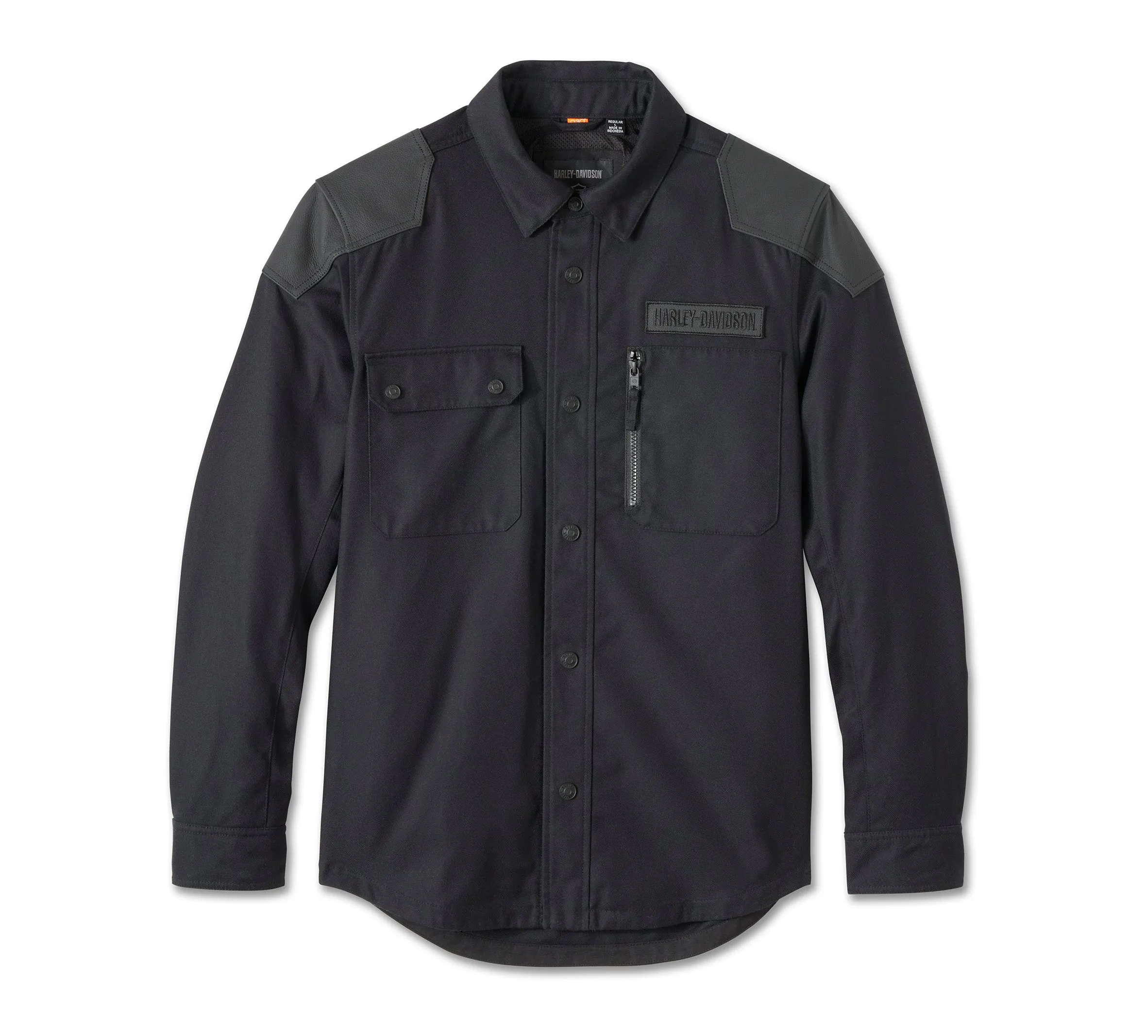 Willie G Skull Graphic Operative 2.0 Riding Shirt Jacket - Harley Black