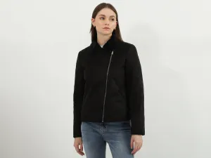 Women Solid Shirt Collar Jacket