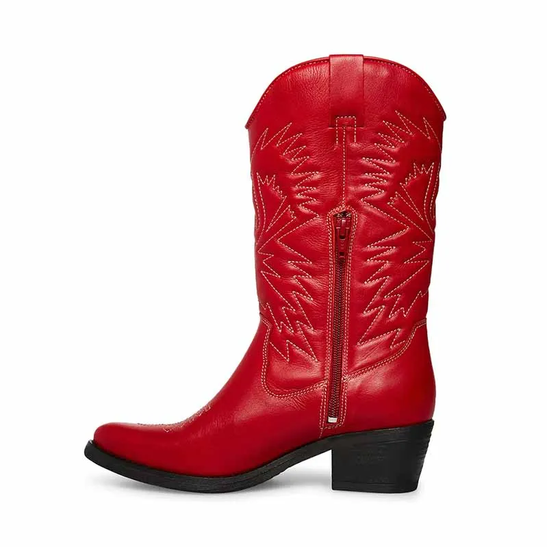 Women Western Cowboy Cowgirl Stitched Embroidered Boots