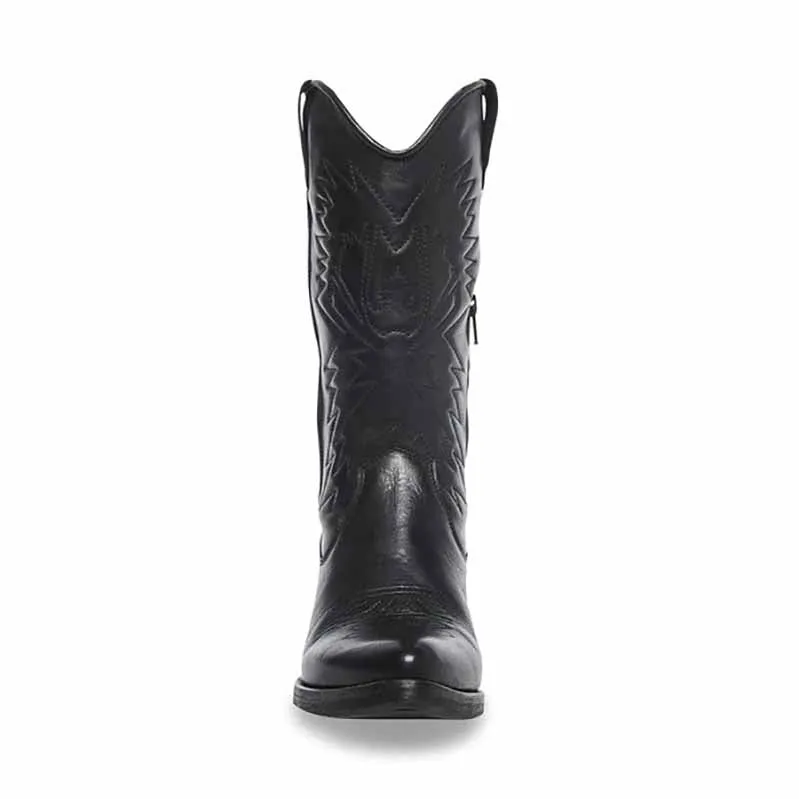 Women Western Cowboy Cowgirl Stitched Embroidered Boots