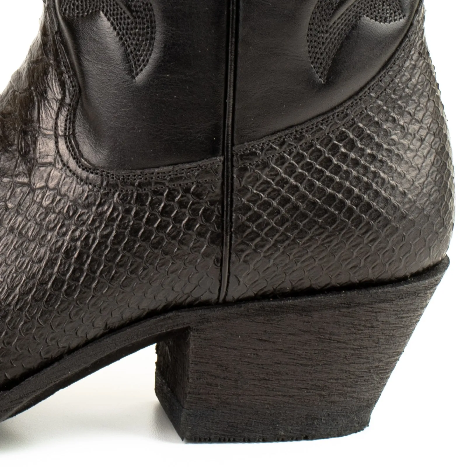 Women's Cowboy Country Western Boots Handmade Black Leather 2524