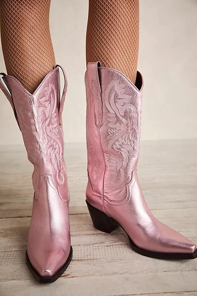 Women's Embroidered Bootie Western Cowboy Boots