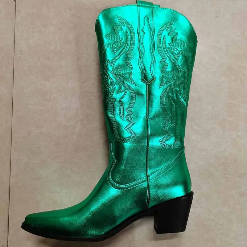 Women's Embroidered Bootie Western Cowboy Boots