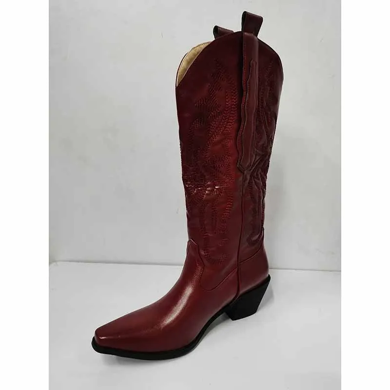 Women's Embroidered Bootie Western Cowboy Boots
