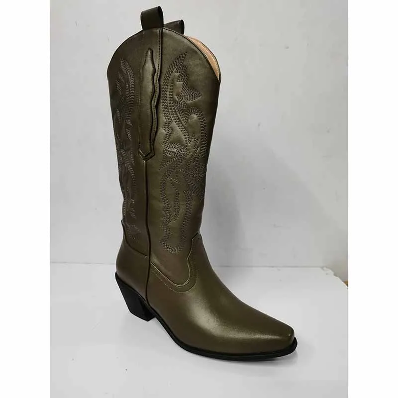 Women's Embroidered Bootie Western Cowboy Boots