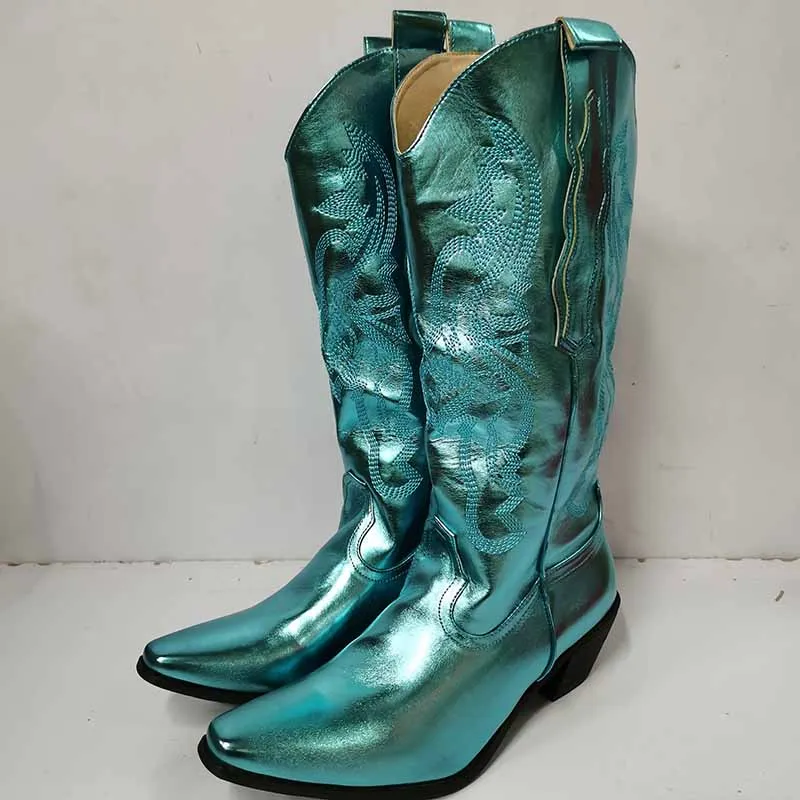 Women's Embroidered Bootie Western Cowboy Boots