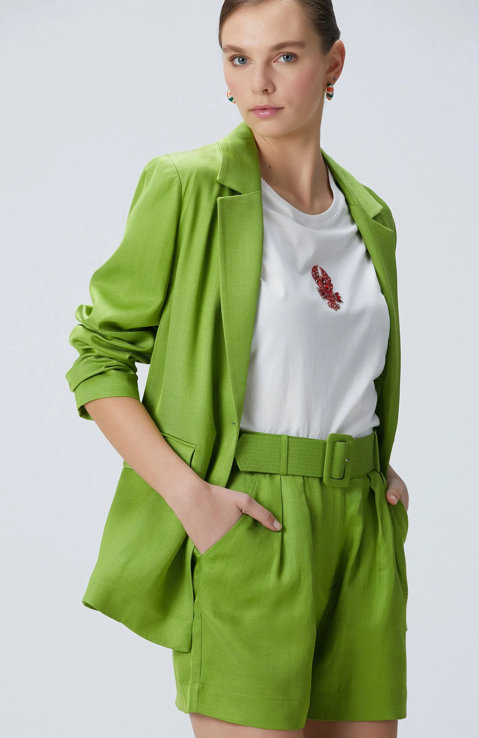 WOMEN'S Linen Blend Jacket
