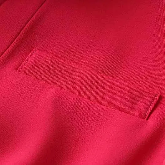Women's Red One Button Blazer Dress Long Sleeve V Neck Bodycon Cocktail Dress