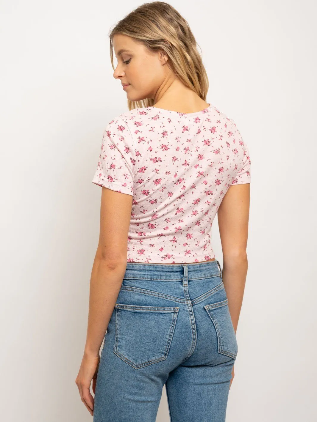 WOMEN'S RUCHING FRONT TOP