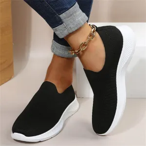 Women's Running Fitness Mesh Flat Slip On Loafers