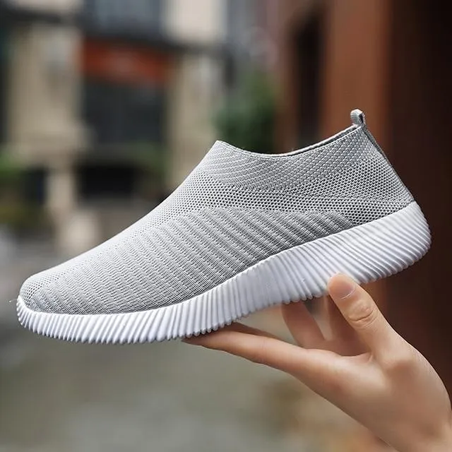 Women's Sneakers Flat Knitting Women Shoes New Plus Size
