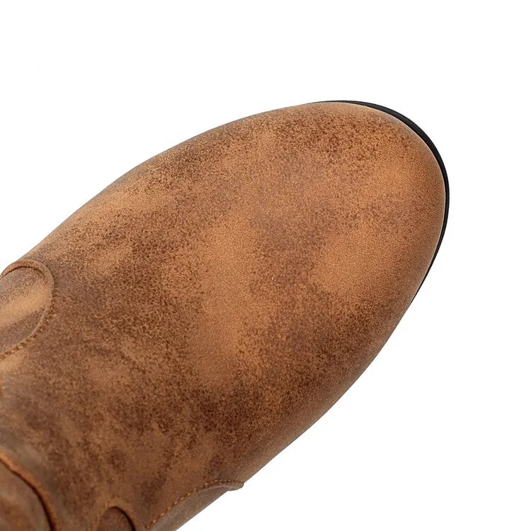 Women's Tassel Round Toe Mid Calf Western Boots