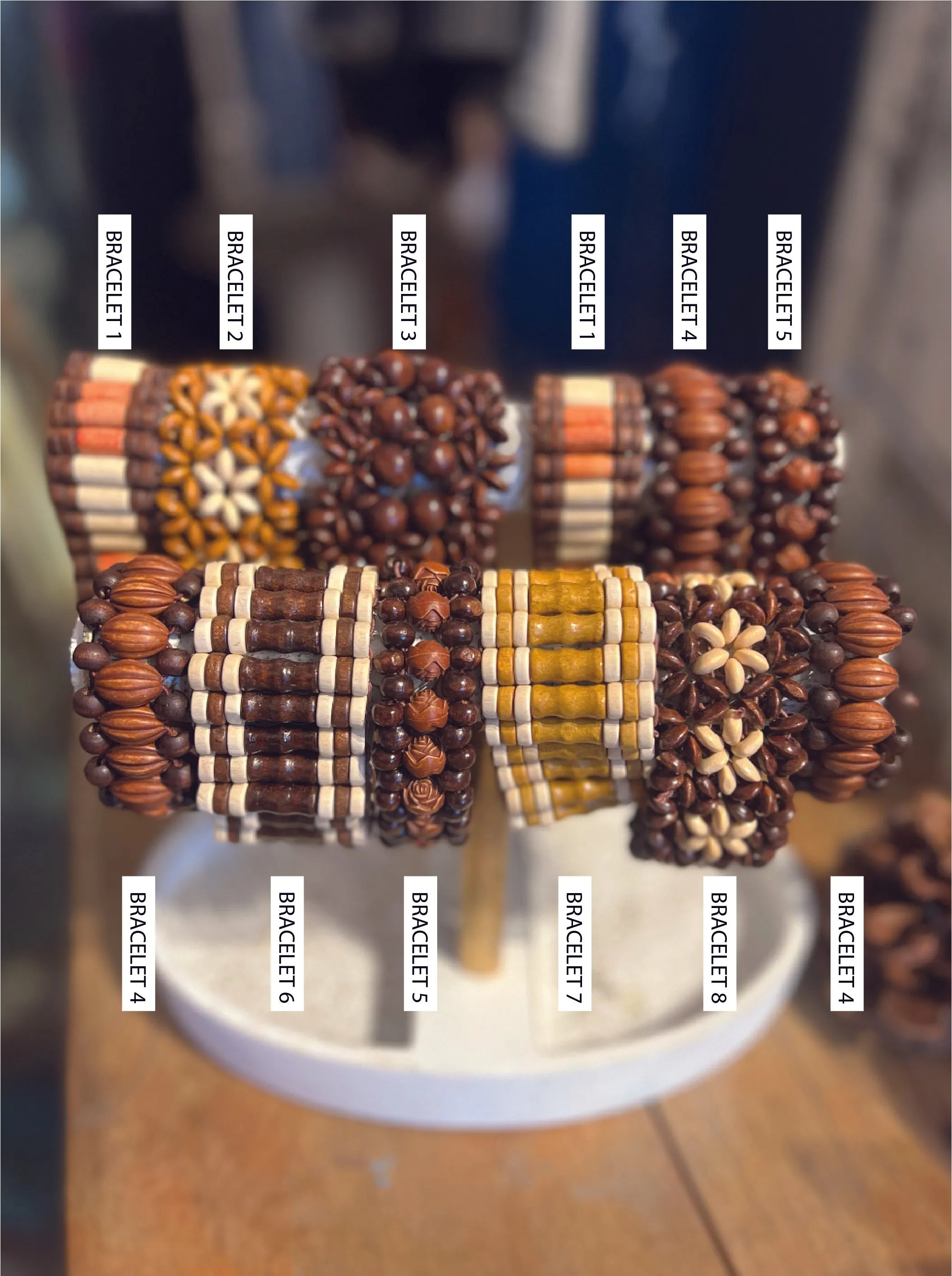 Wooden Bead Bracelets
