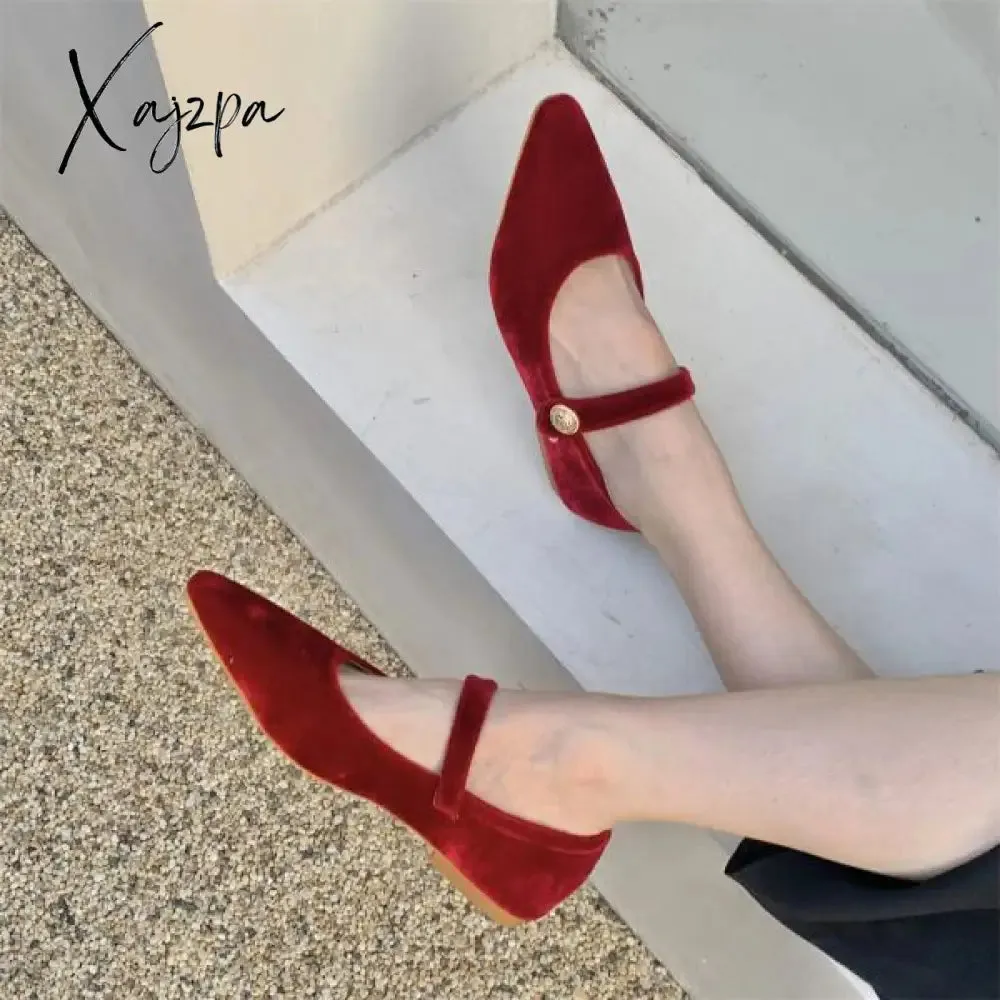 Xajzpa - Shoes Woman 2023 Casual Female Sneakers Autumn Flats Modis Shallow Mouth Pointed Toe New Fall Dress Summer Boat Moccasin Cute