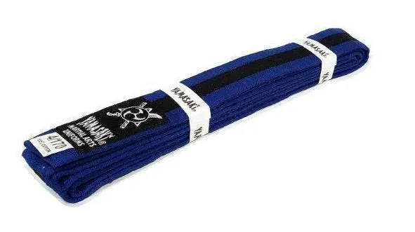 Yamasaki Coloured Striped Martial Arts Belts | [Black Stripe] All Colours