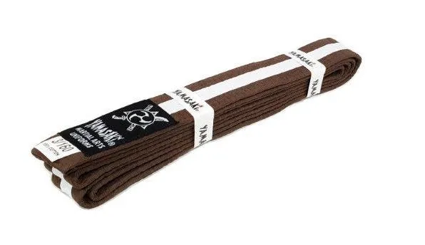 Yamasaki Coloured Striped Martial Arts Belts | [White Stripe] All Colours
