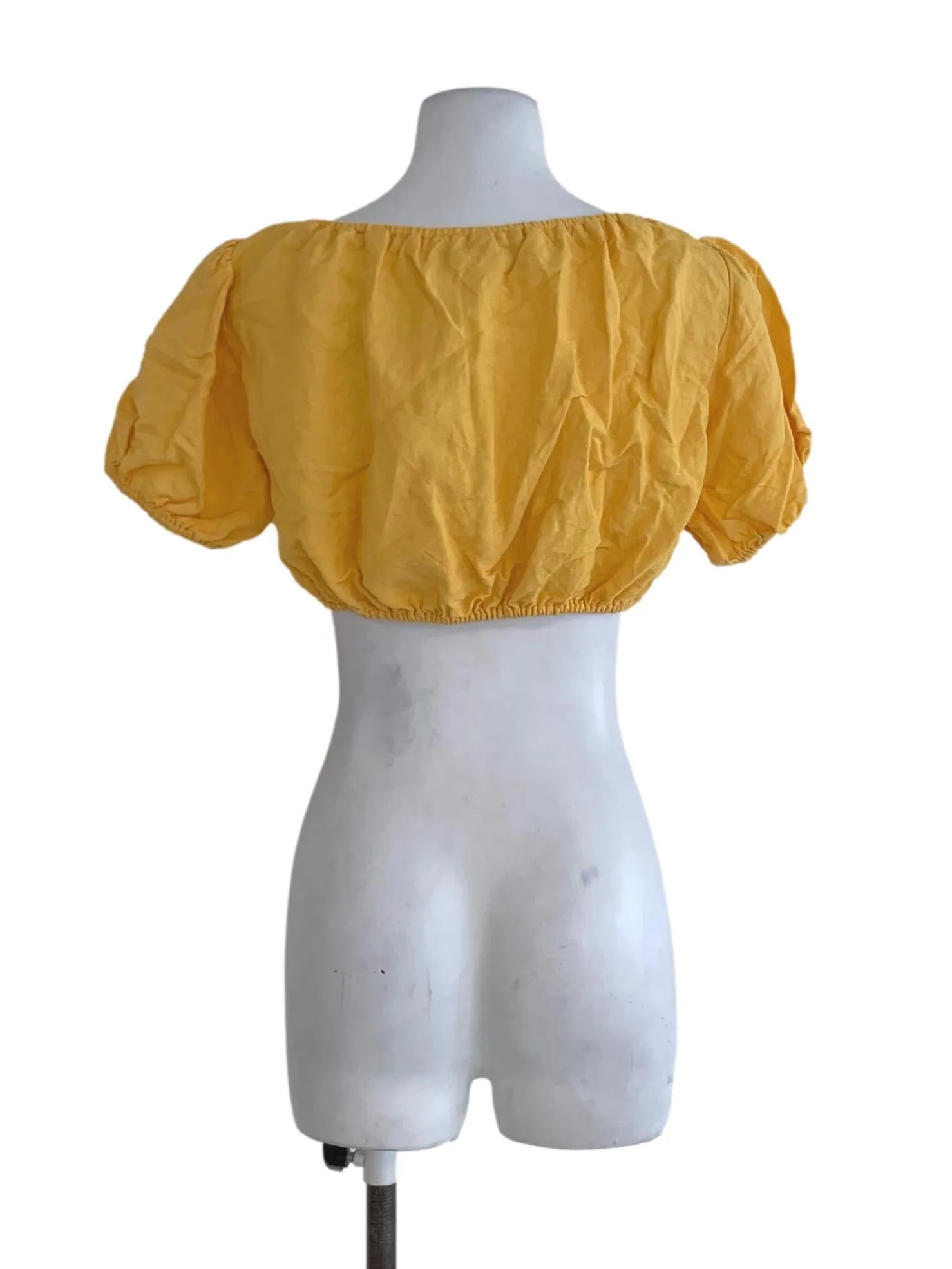 Yellow Plain Crop Top