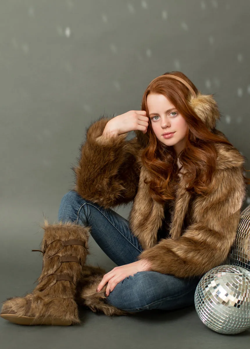 Zoe Boots in Faux Wolf